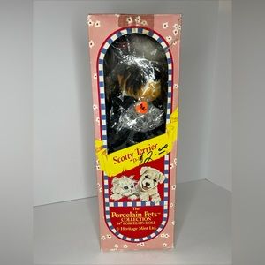 Heritage Mint Porcelain Pets Doll 14" Scotty Terrier D-121 with Box Preowned